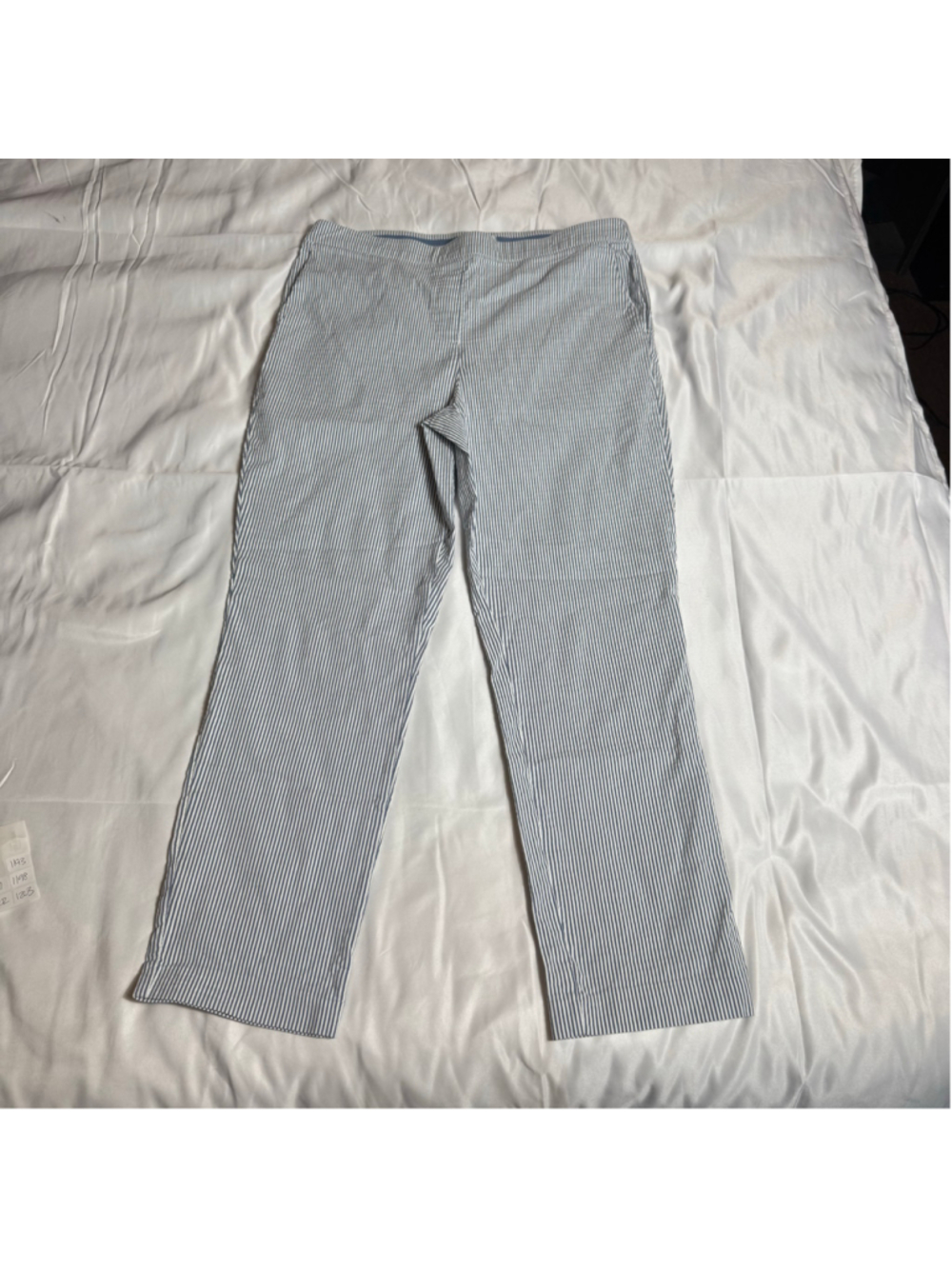Women's Carolina Belle Striped Trousers Size 12 White Blue